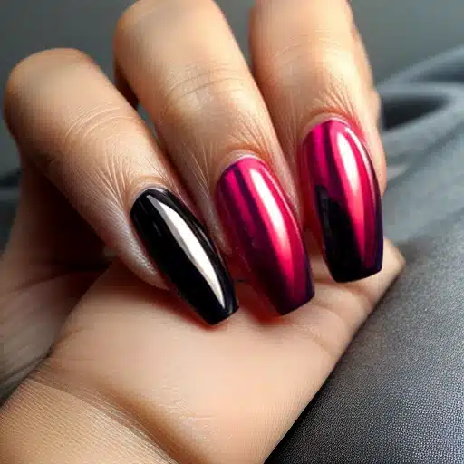 Negative Space Fall LeavesSimple Fall Nail Designs