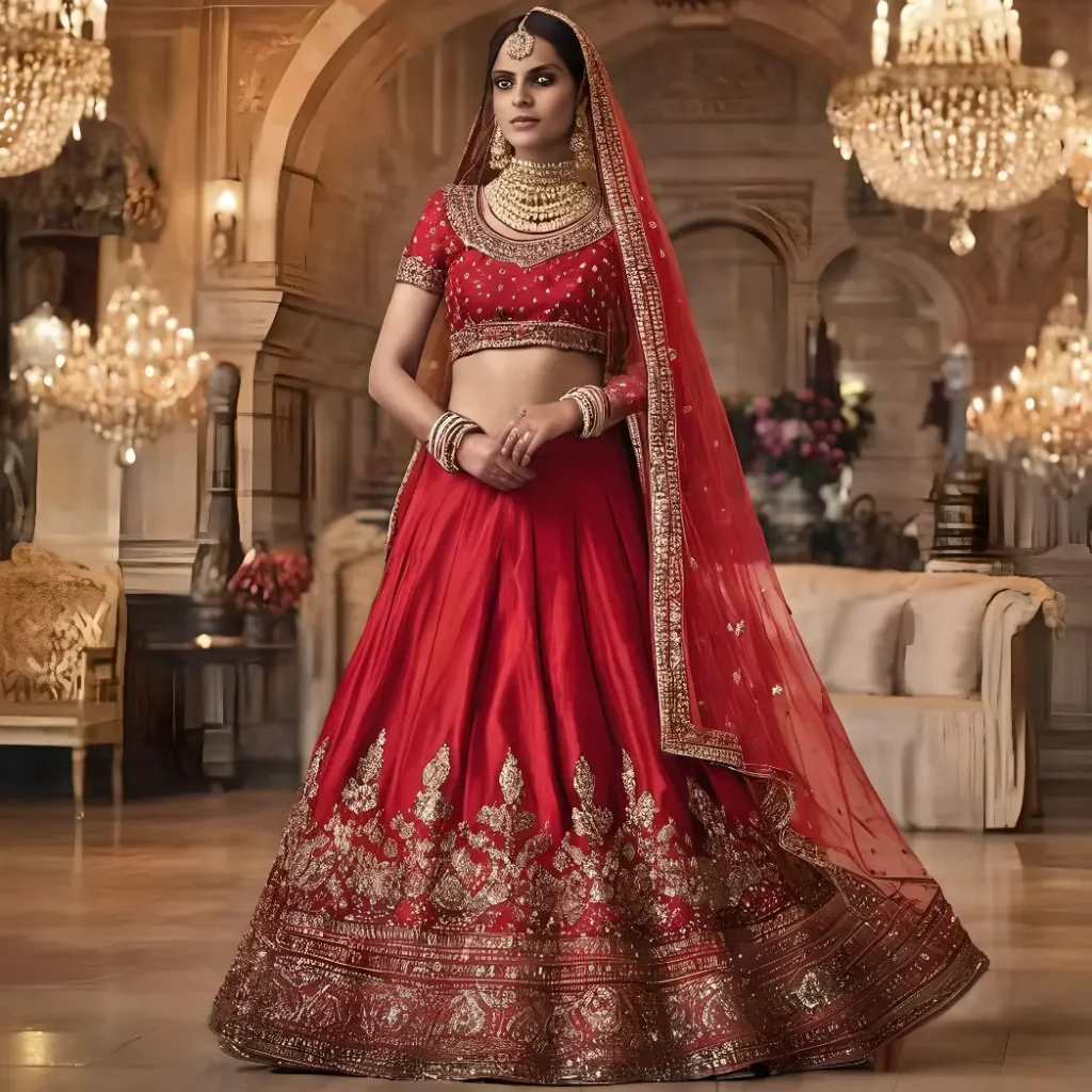 10 Elegant Red Simple Lehenga Designs for a Timeless Look