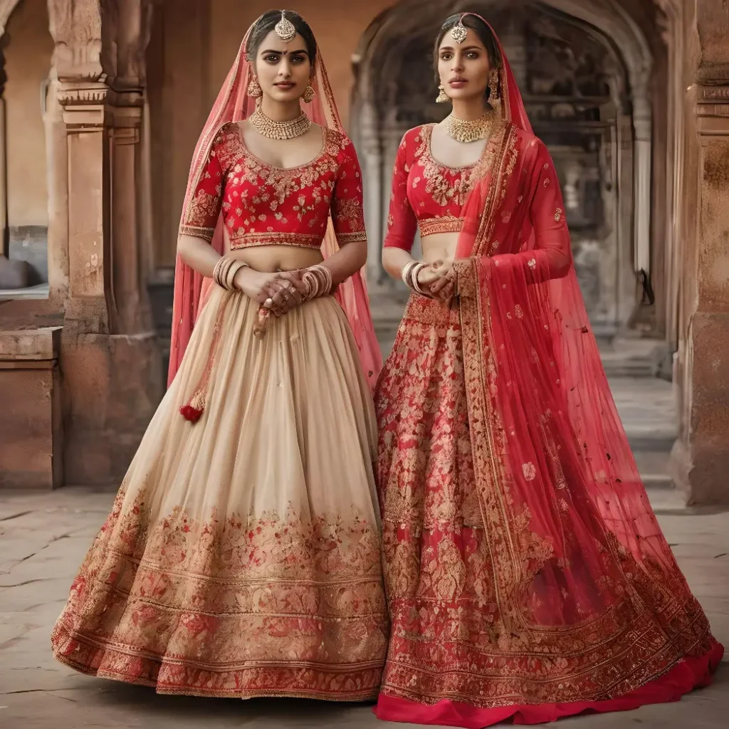 Simple Plain Lehenga Designs