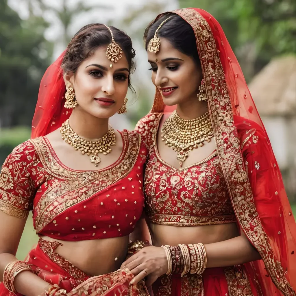Simple Red Lehenga Designs