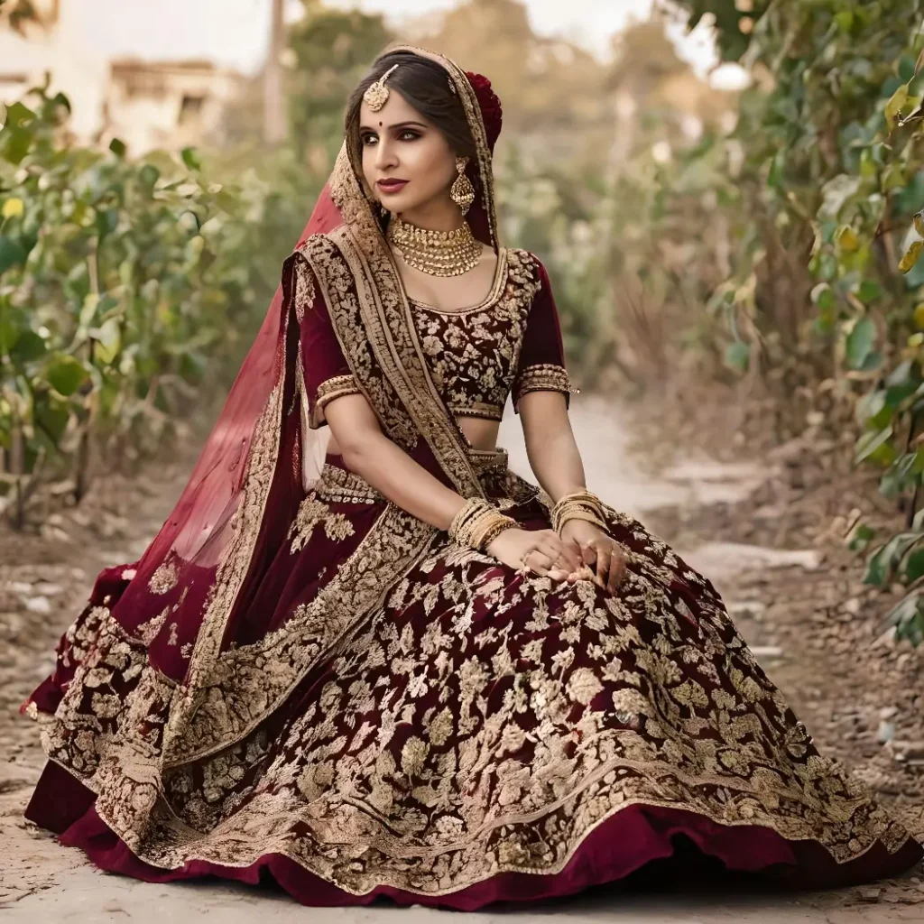 Velvet Lehenga Designs