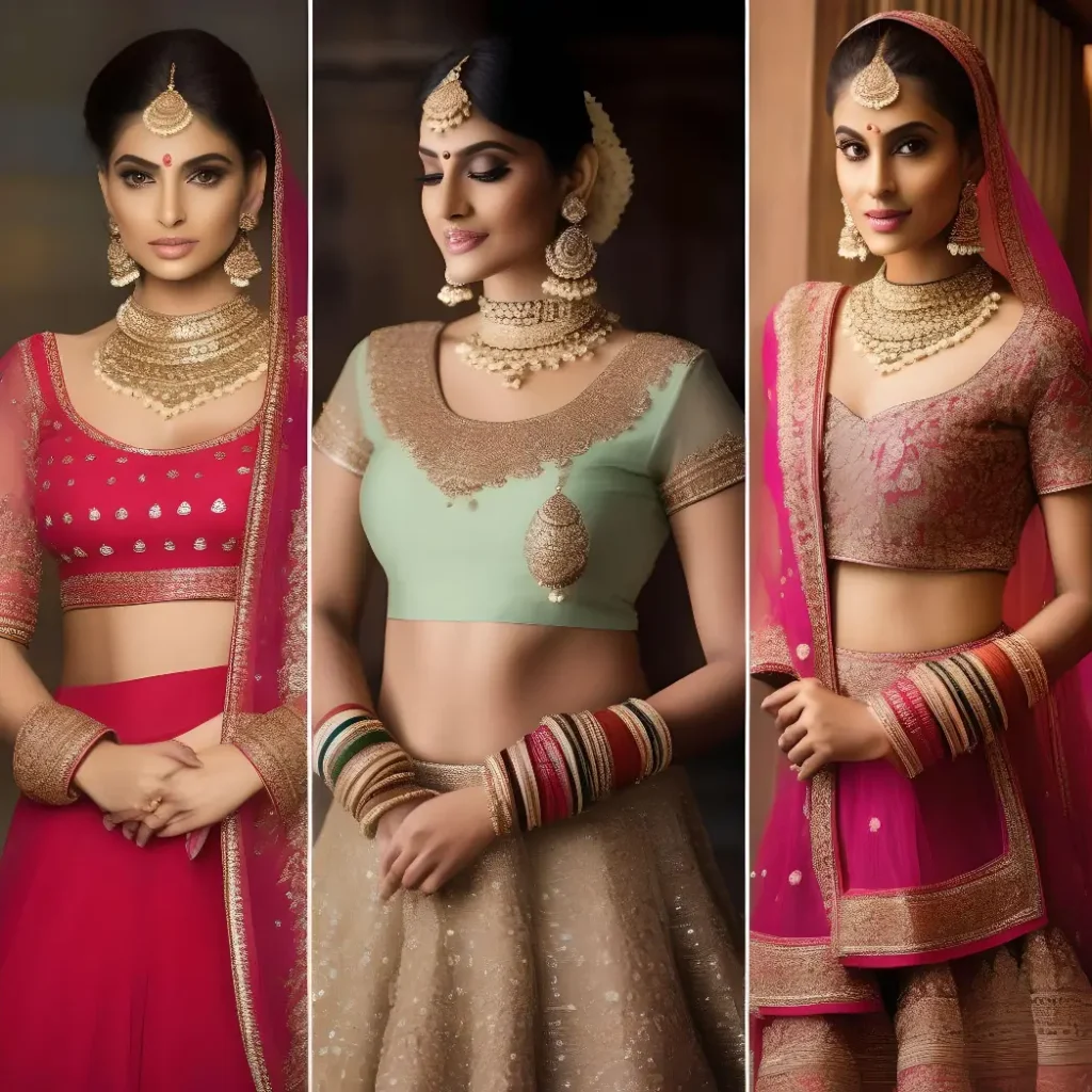 Accessorizing Net Lehengas