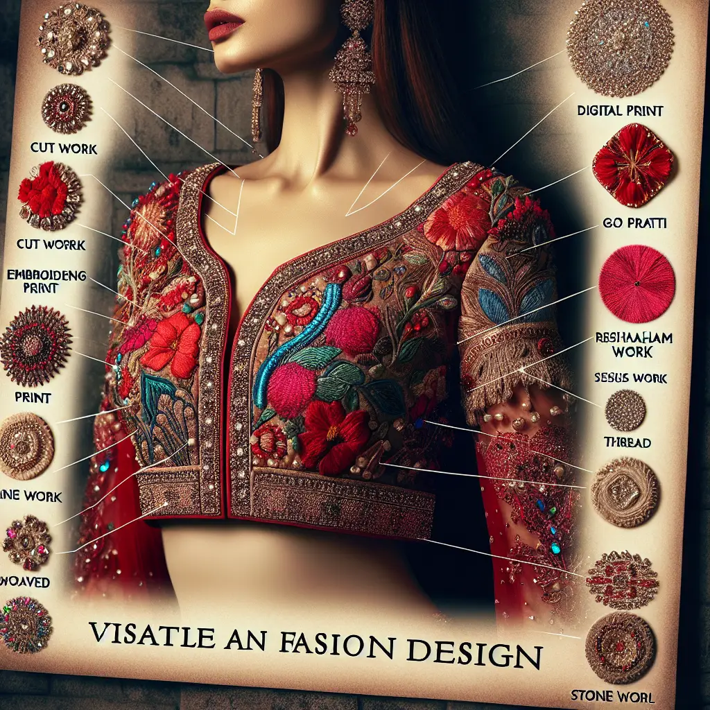 Embroidery Techniques: The blouses feature a variety of embellishments