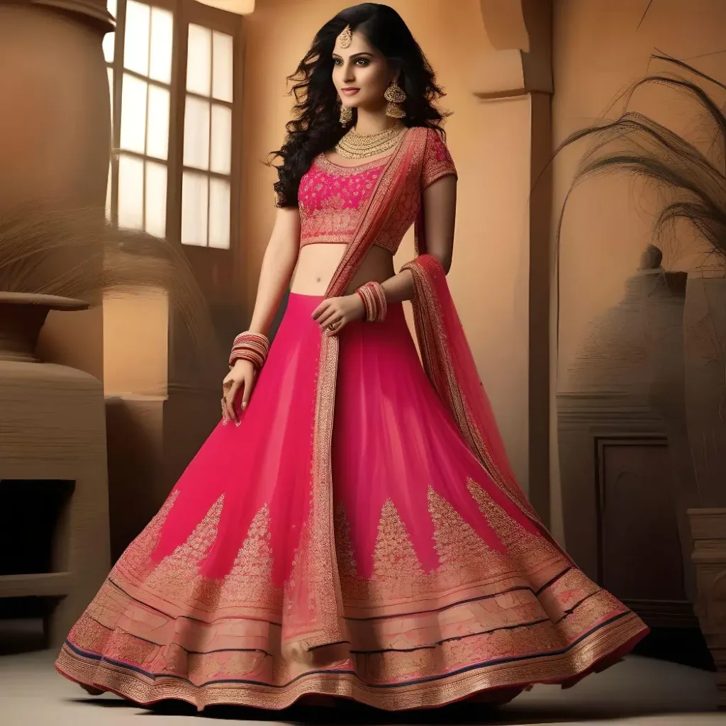 Modern Trends in Simple Net Lehenga Designs