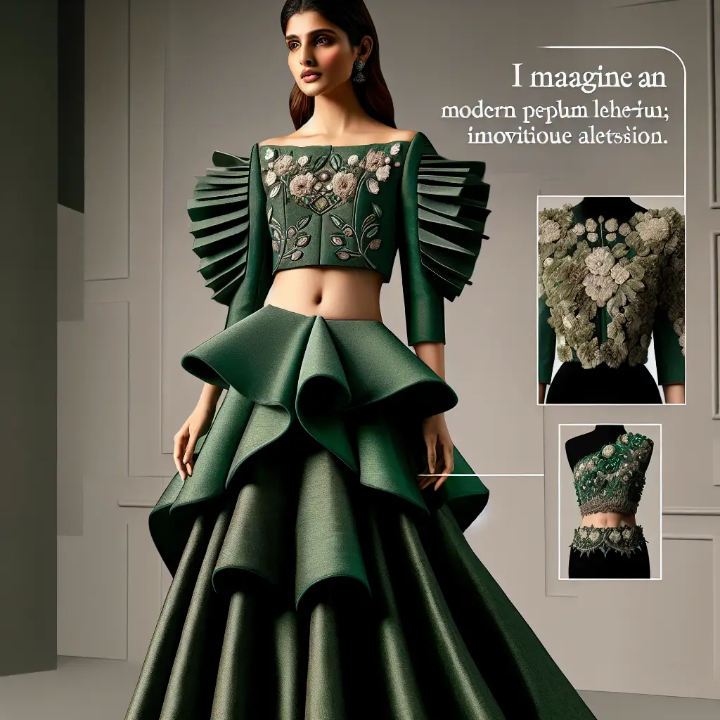 modern peplum lehengas