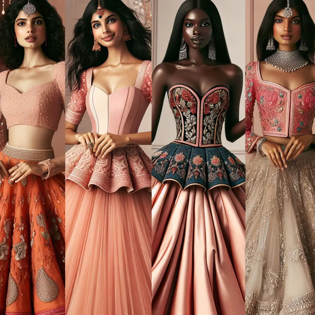 peplum lehenga