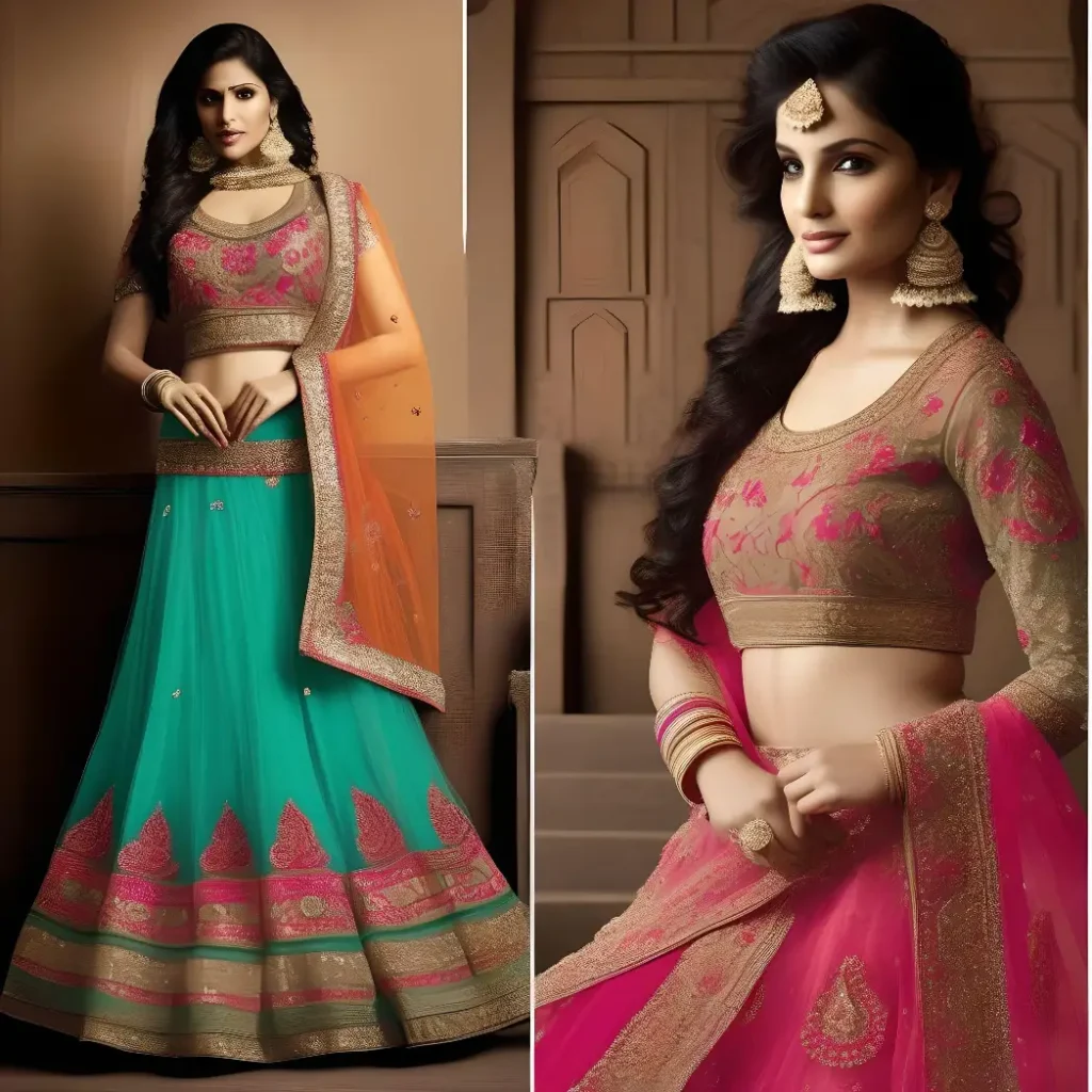 Simple net lehengas