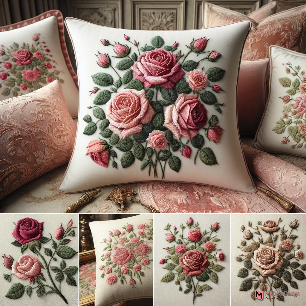 Discover the latest Floral Embroidery Design for Pillow Cover and elevate your home decor with these trendy and stylish patterns. Perfect for adding a touch of elegance to any space.