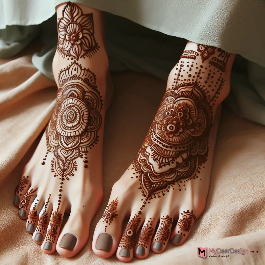 Easy Foot Mehndi Designs