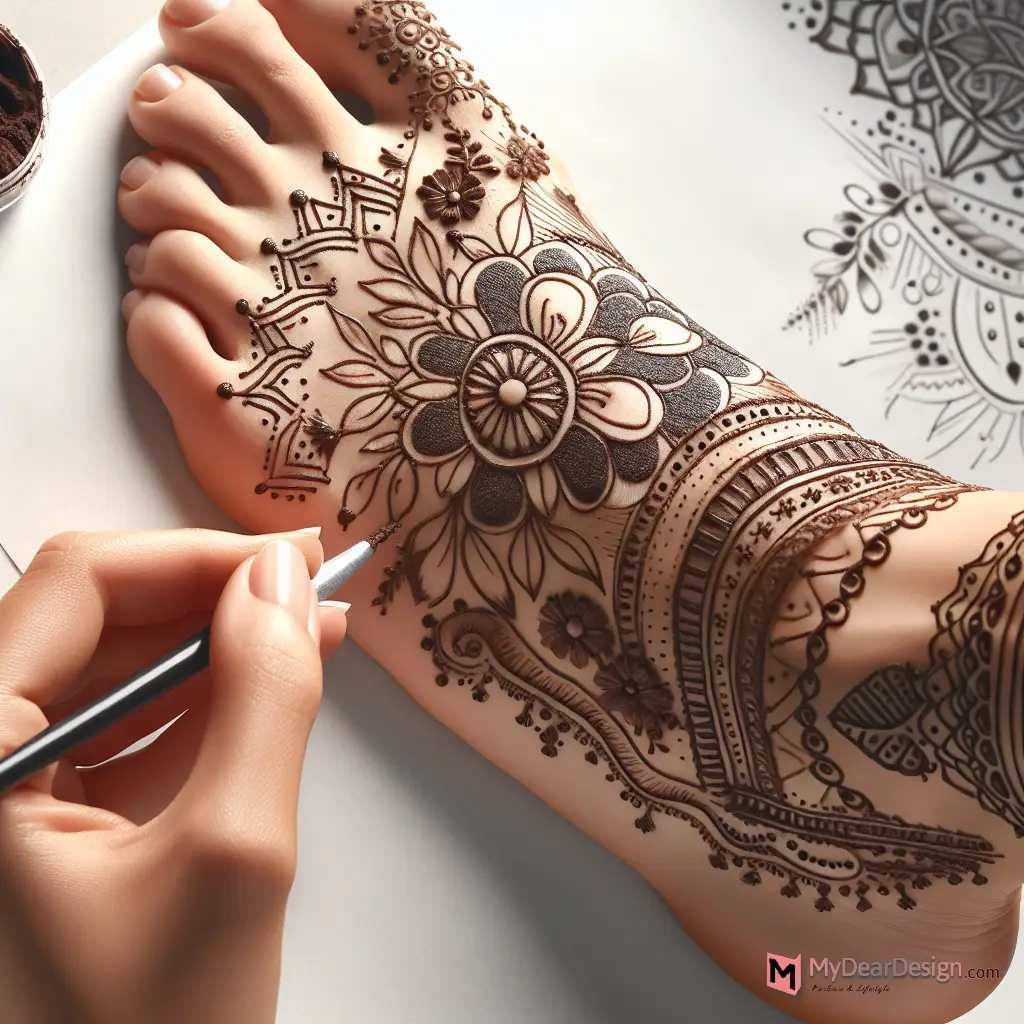 Techniques for Applying Foot Mehndi