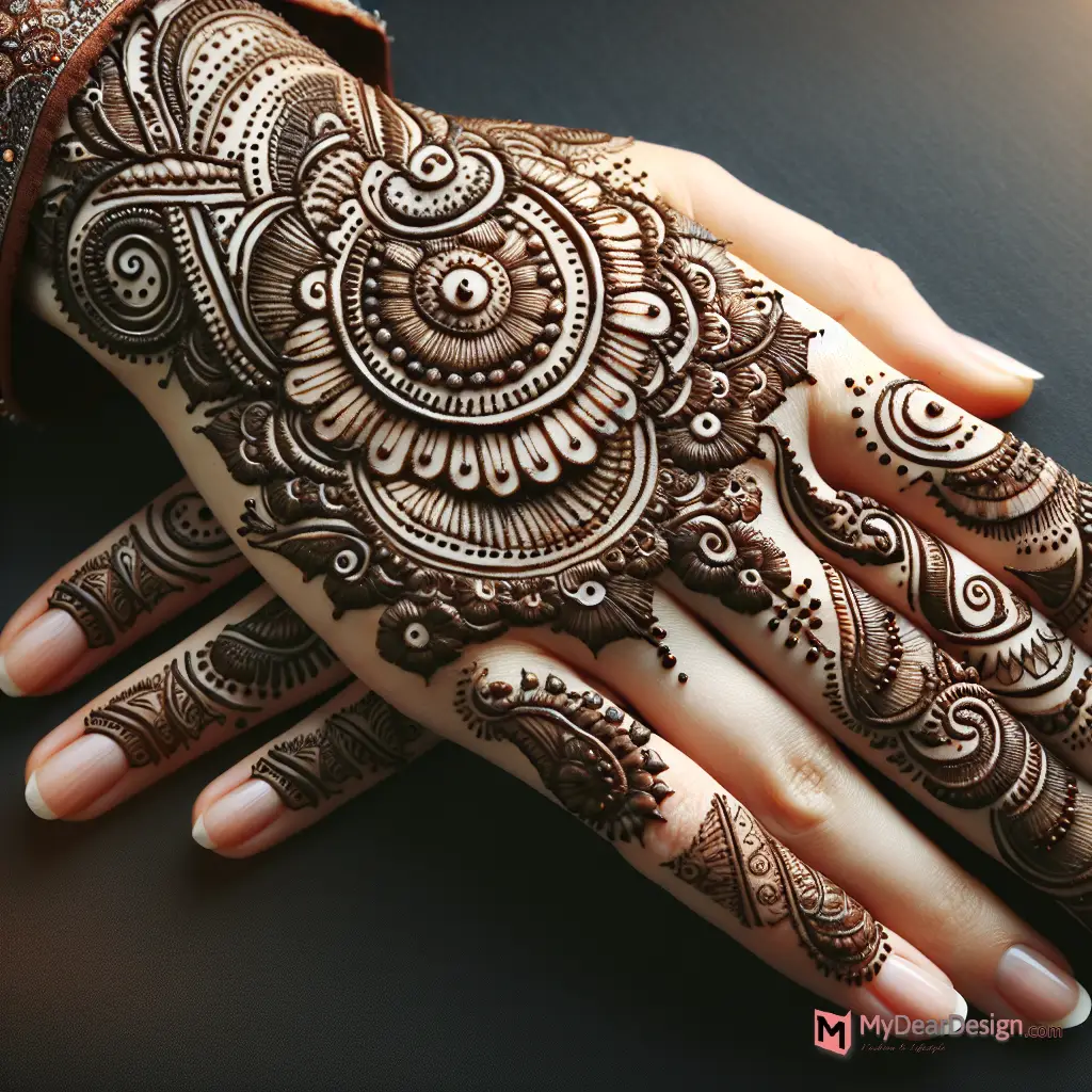 Indo-Arabic Fusion Mehndi Designs