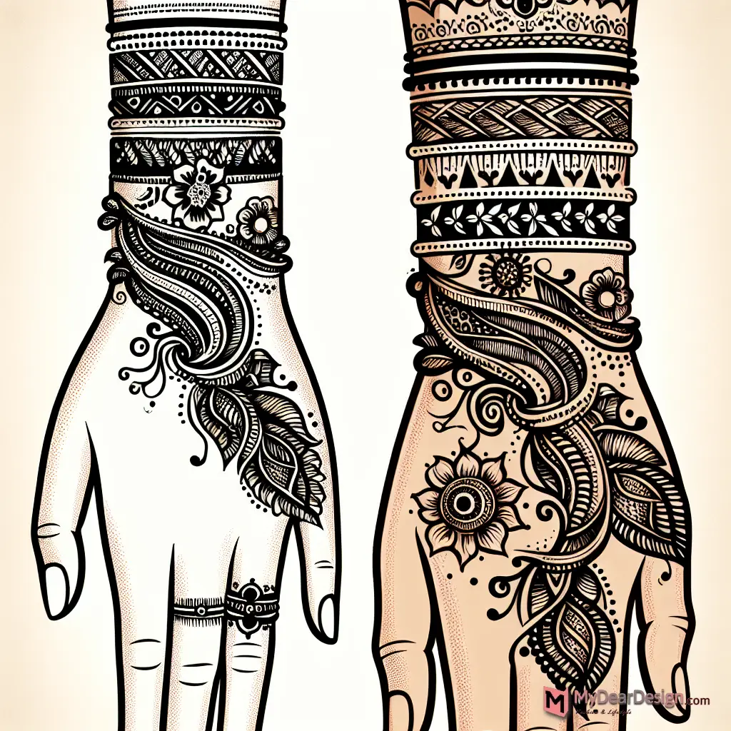 Wrist and Arm Band Mehndi