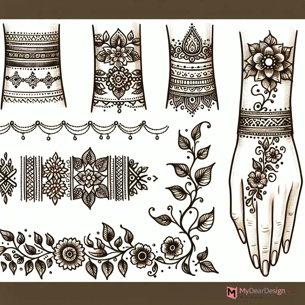 Wrist Band Mehndi Concepts