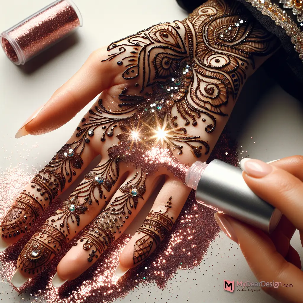 Glitter Mehndi Designs