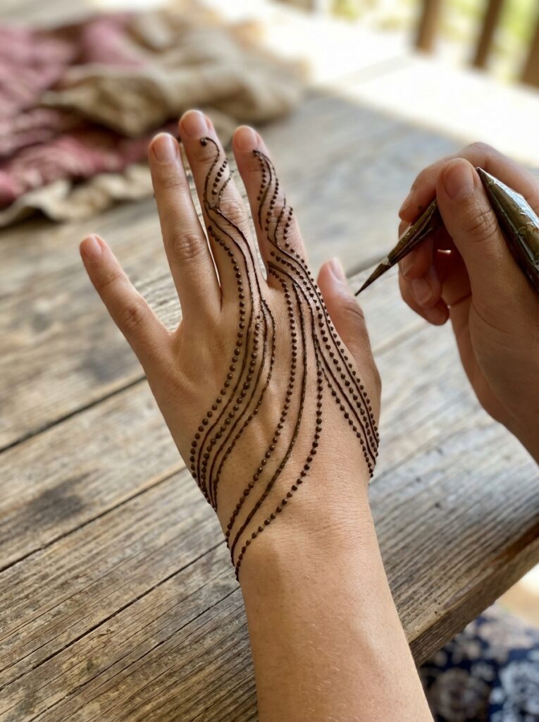 Waterfall Mehndi Art