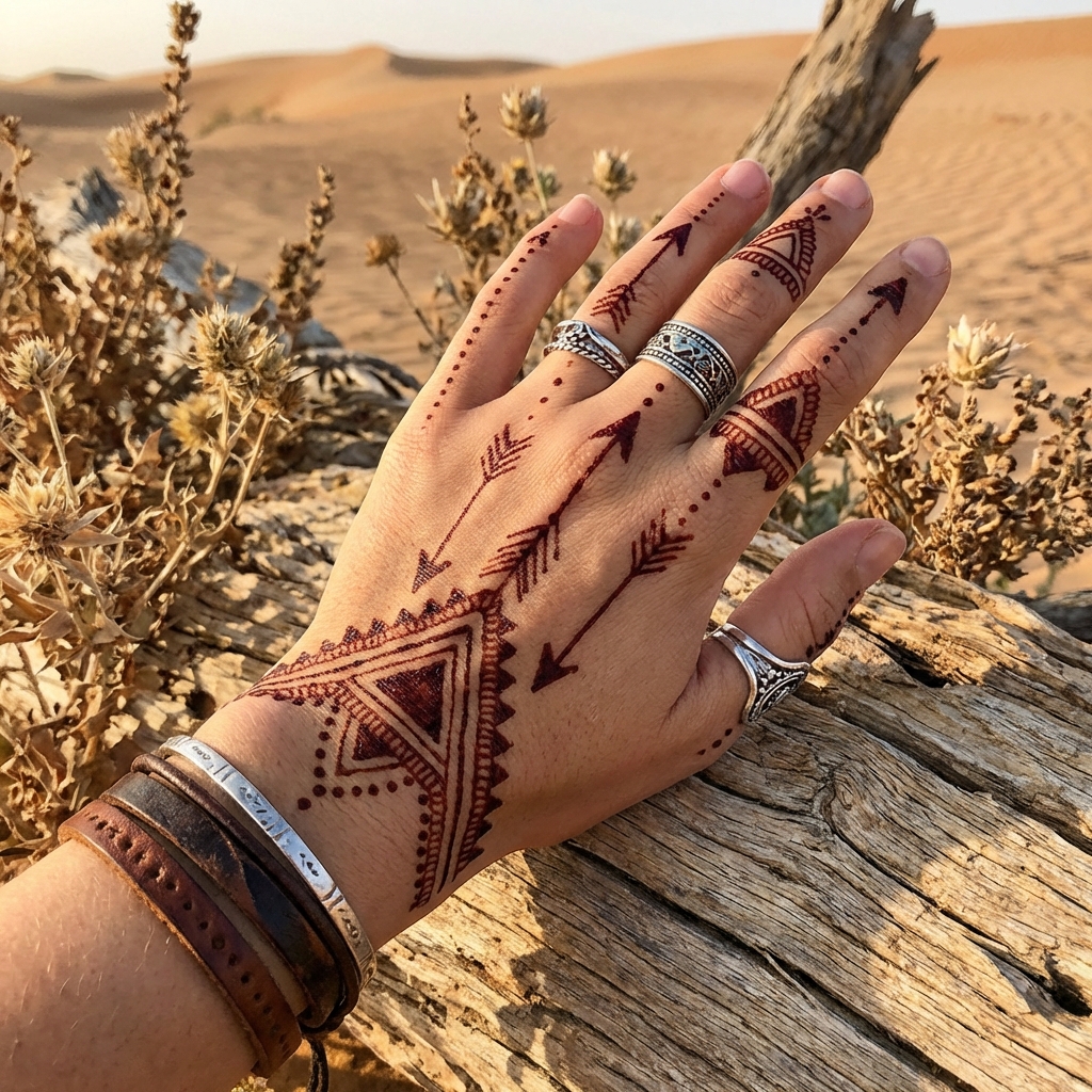 Chic Back Hand Mehndi Jewelry Style