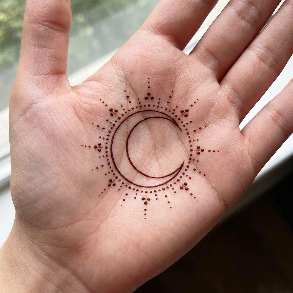 Crescent moon center pattern