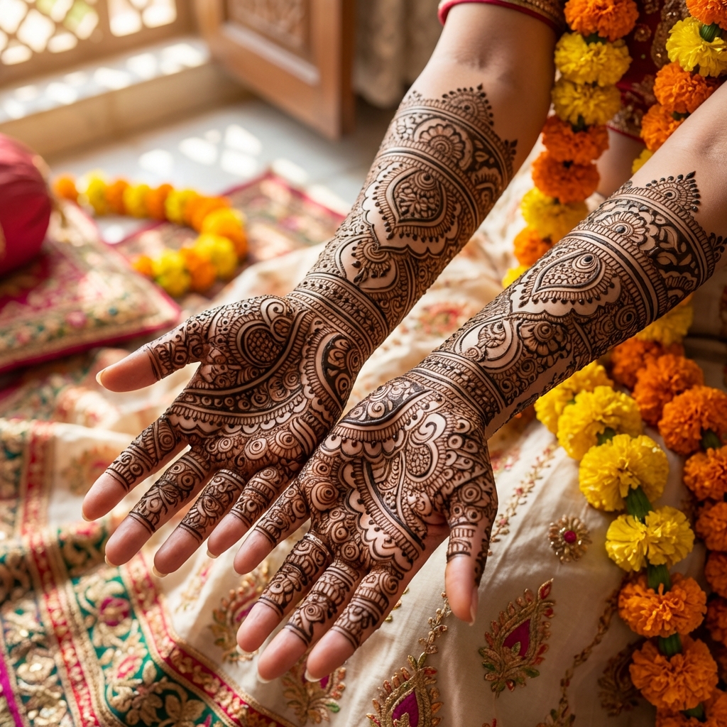 Royal Easy Bridal Mehndi Khafif Style