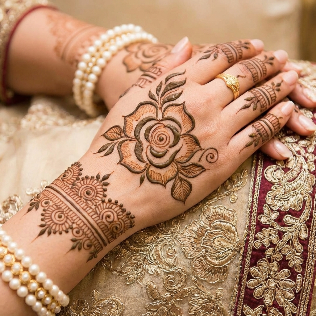 Royal Easy Bridal Mehndi Khafif Style