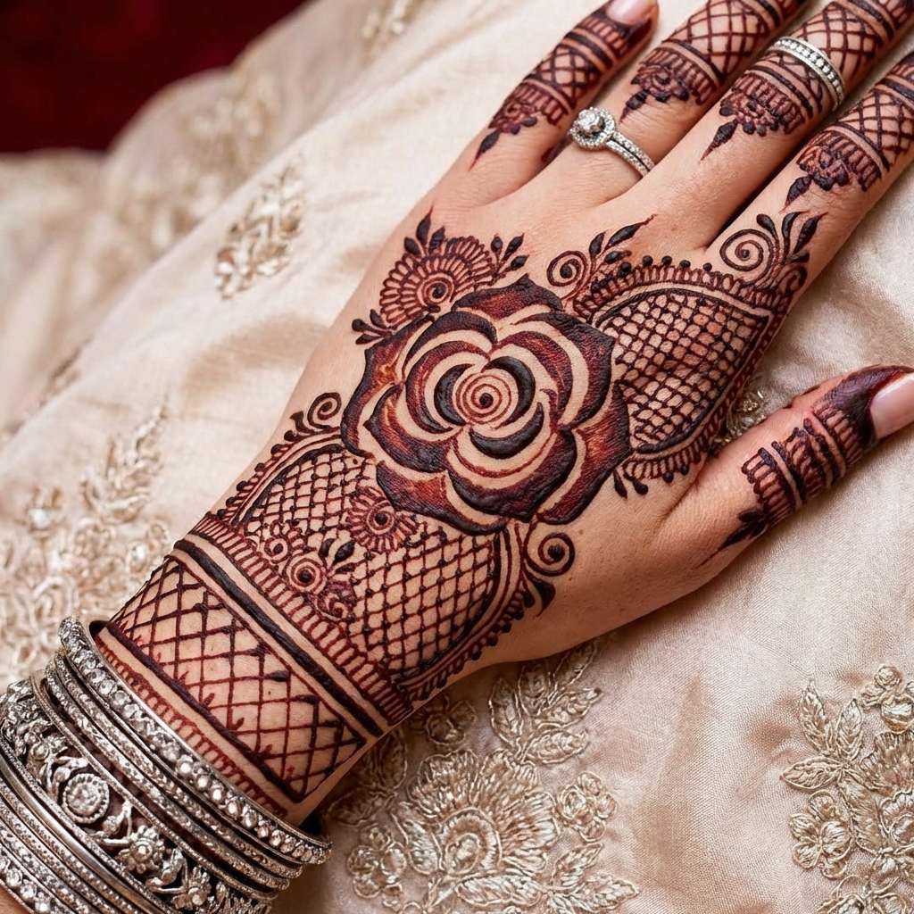 Royal Easy Bridal Mehndi Khafif Style