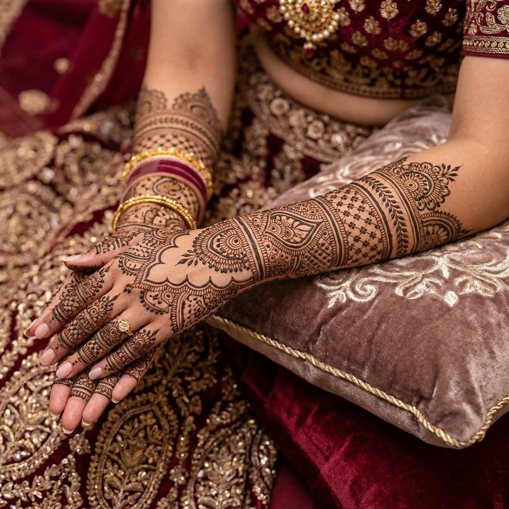 Royal Easy Bridal Mehndi Khafif Style