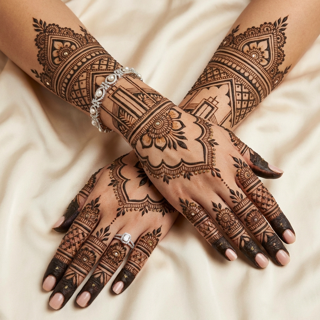 Royal Easy Bridal Mehndi Khafif Style