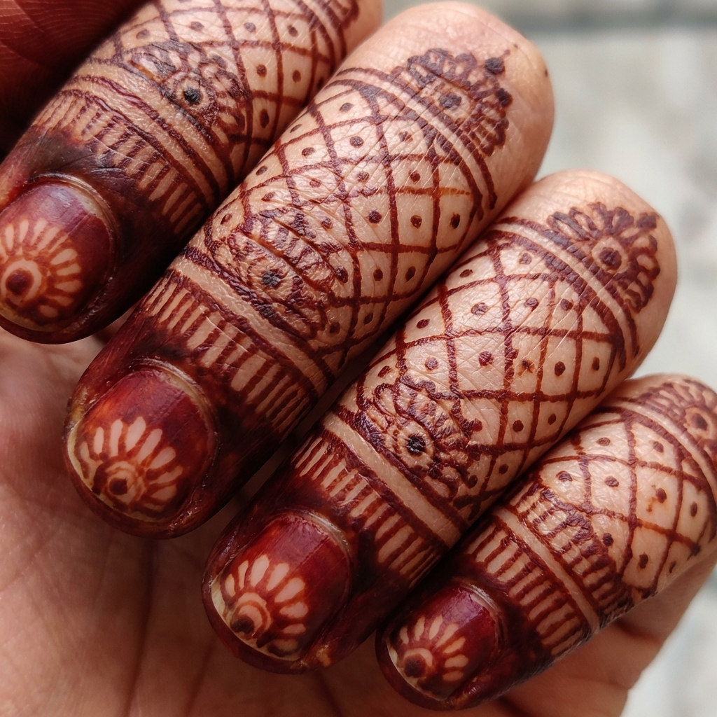 Intricate Jaali fingertips