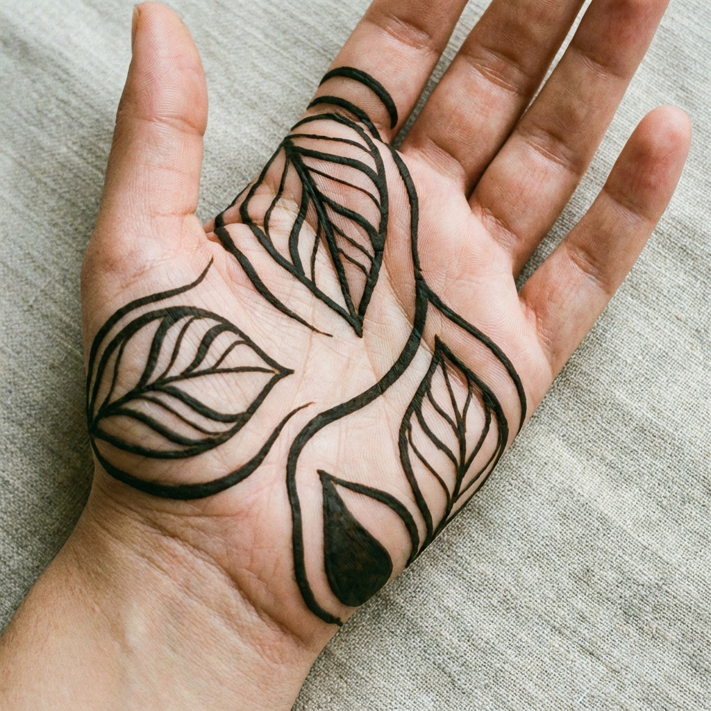 Bold leaf Arabic pattern 2