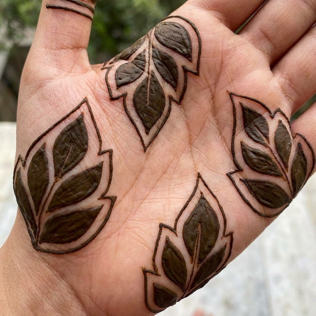 Bold leaf Arabic pattern 2